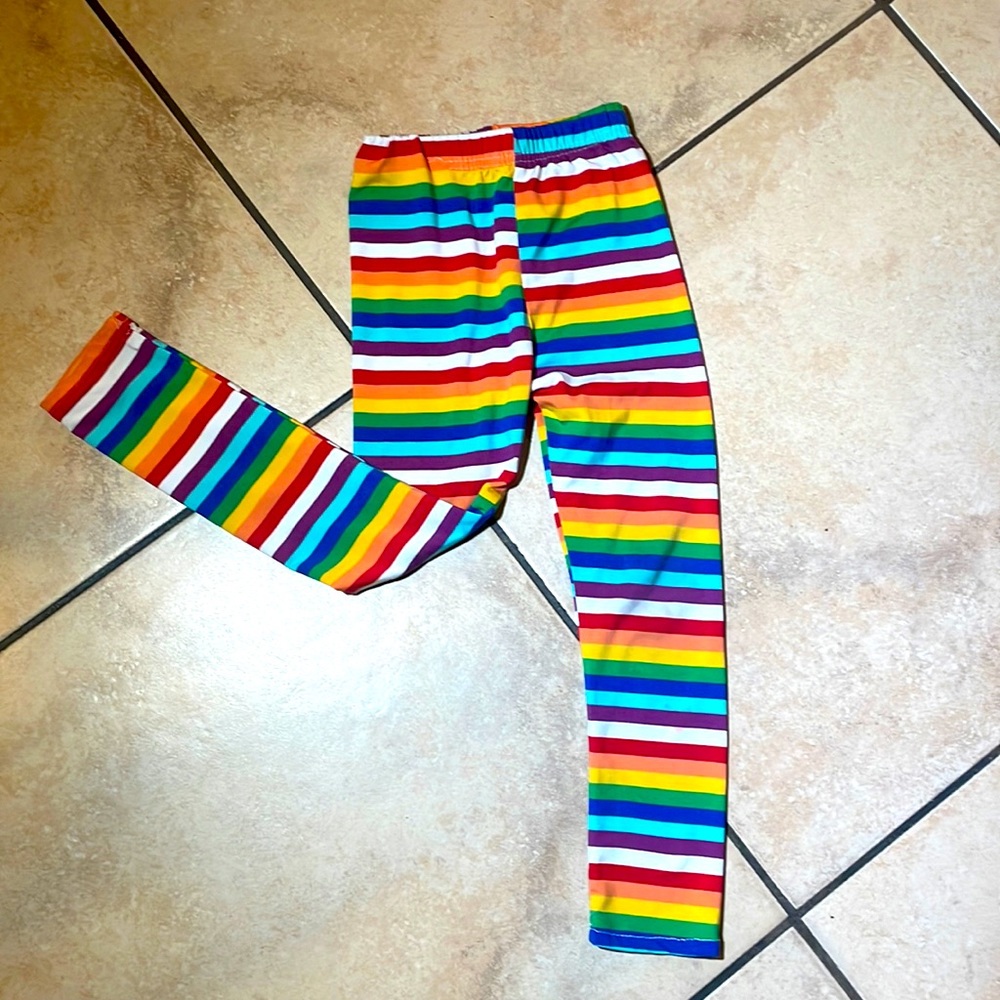 Rainbow leggings for girls